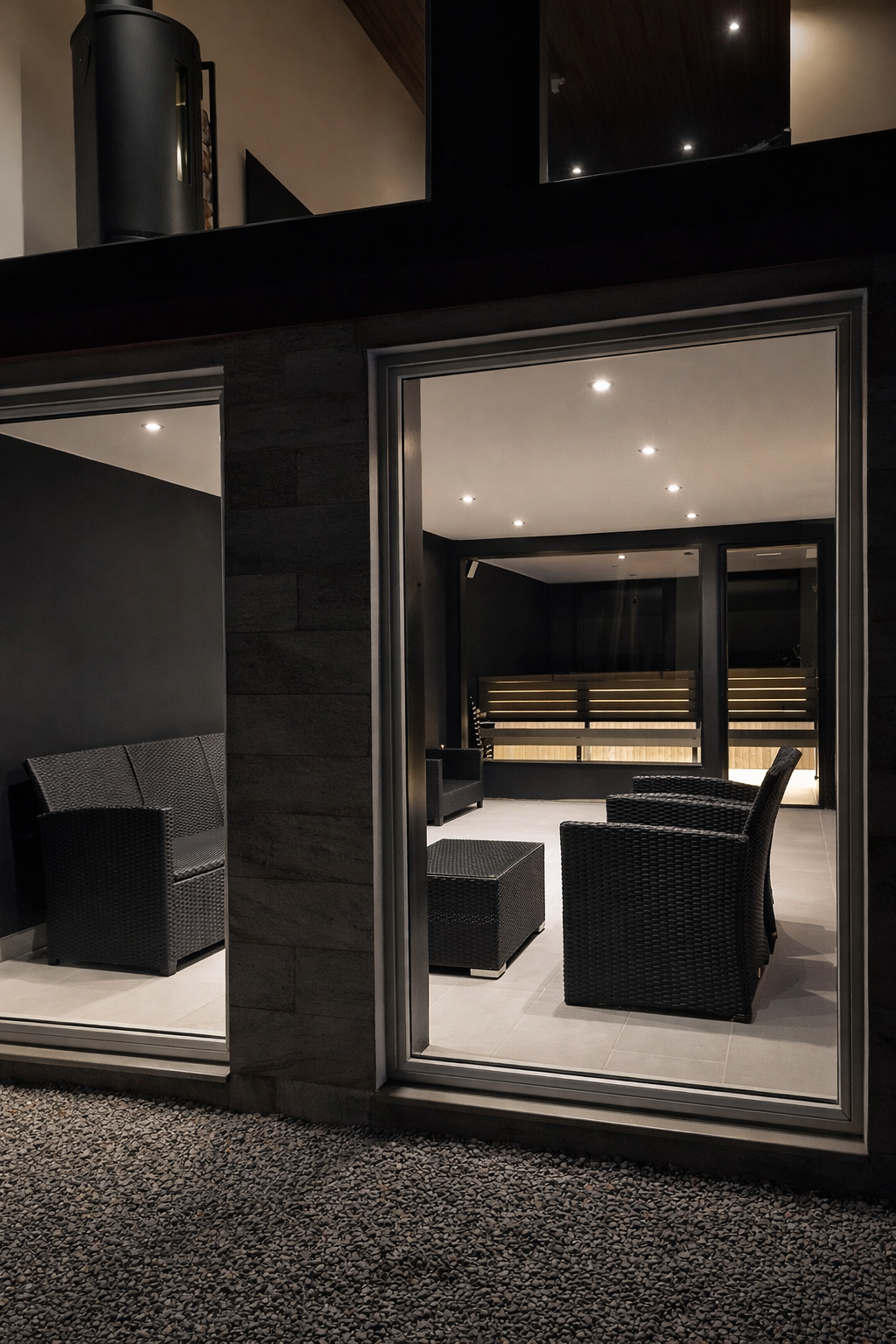 Private sauna and relaxation area