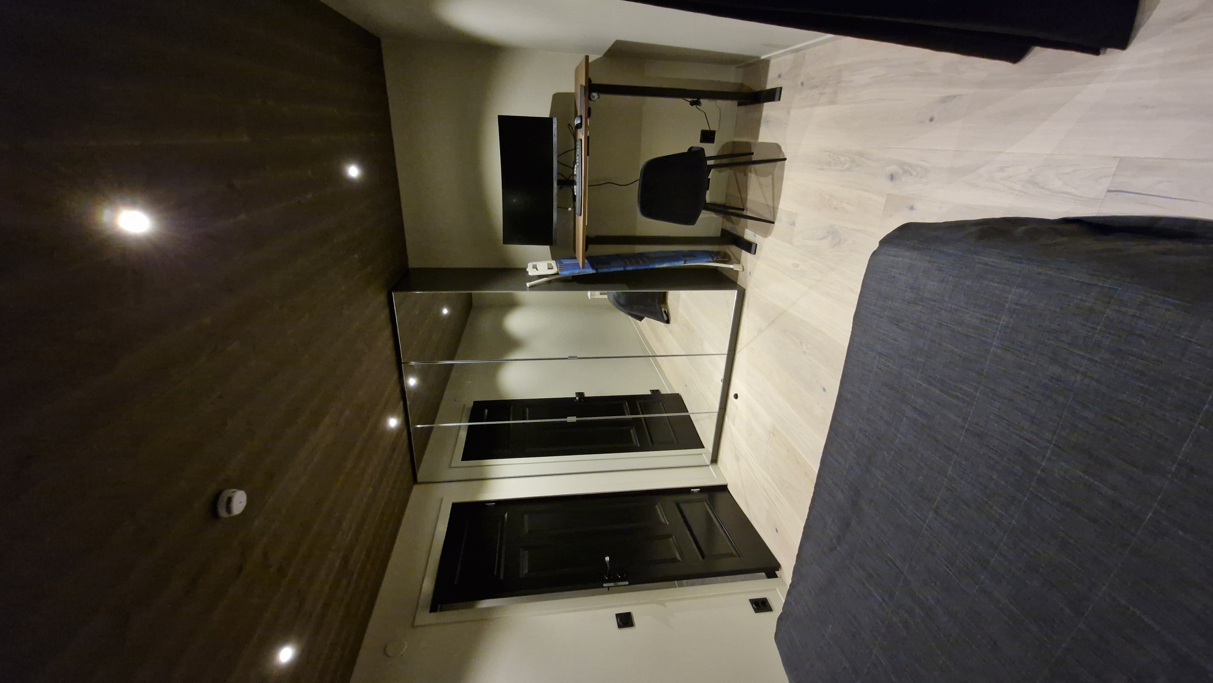 Bedroom 2 with workspace and storage
