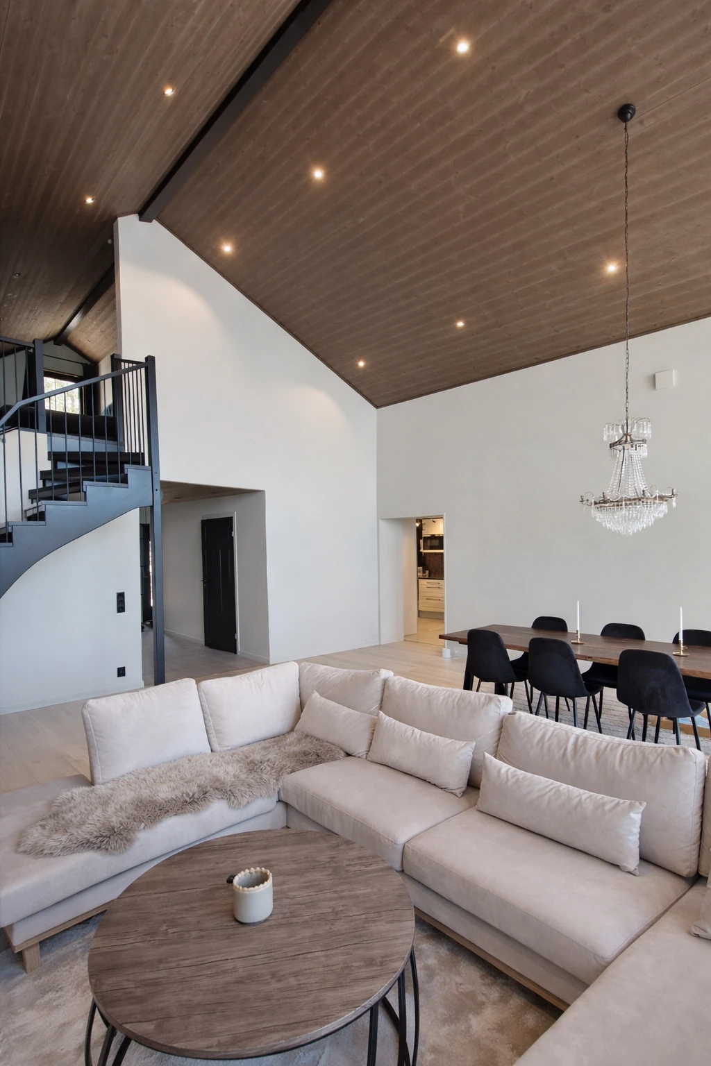 Modern living and dining room