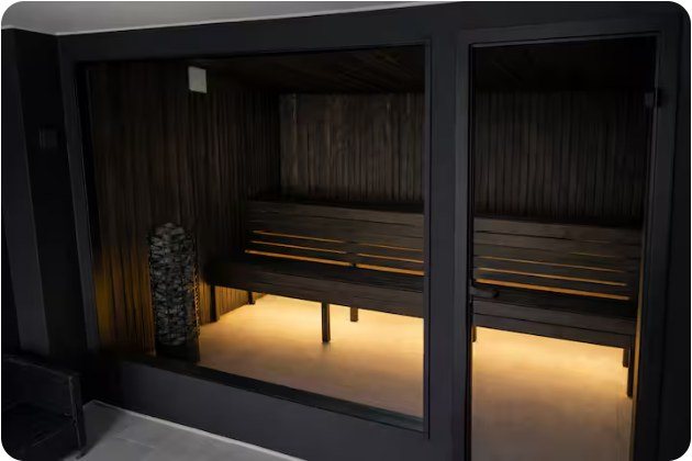 Private sauna at Lake House Dalarna