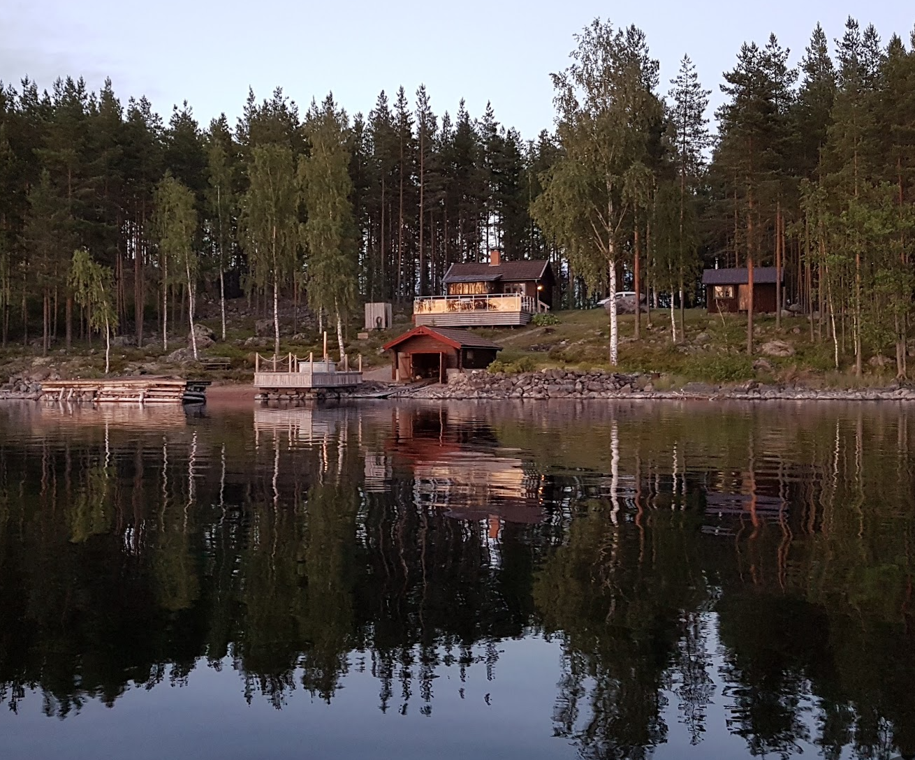 The house seen from the lake, 2017
