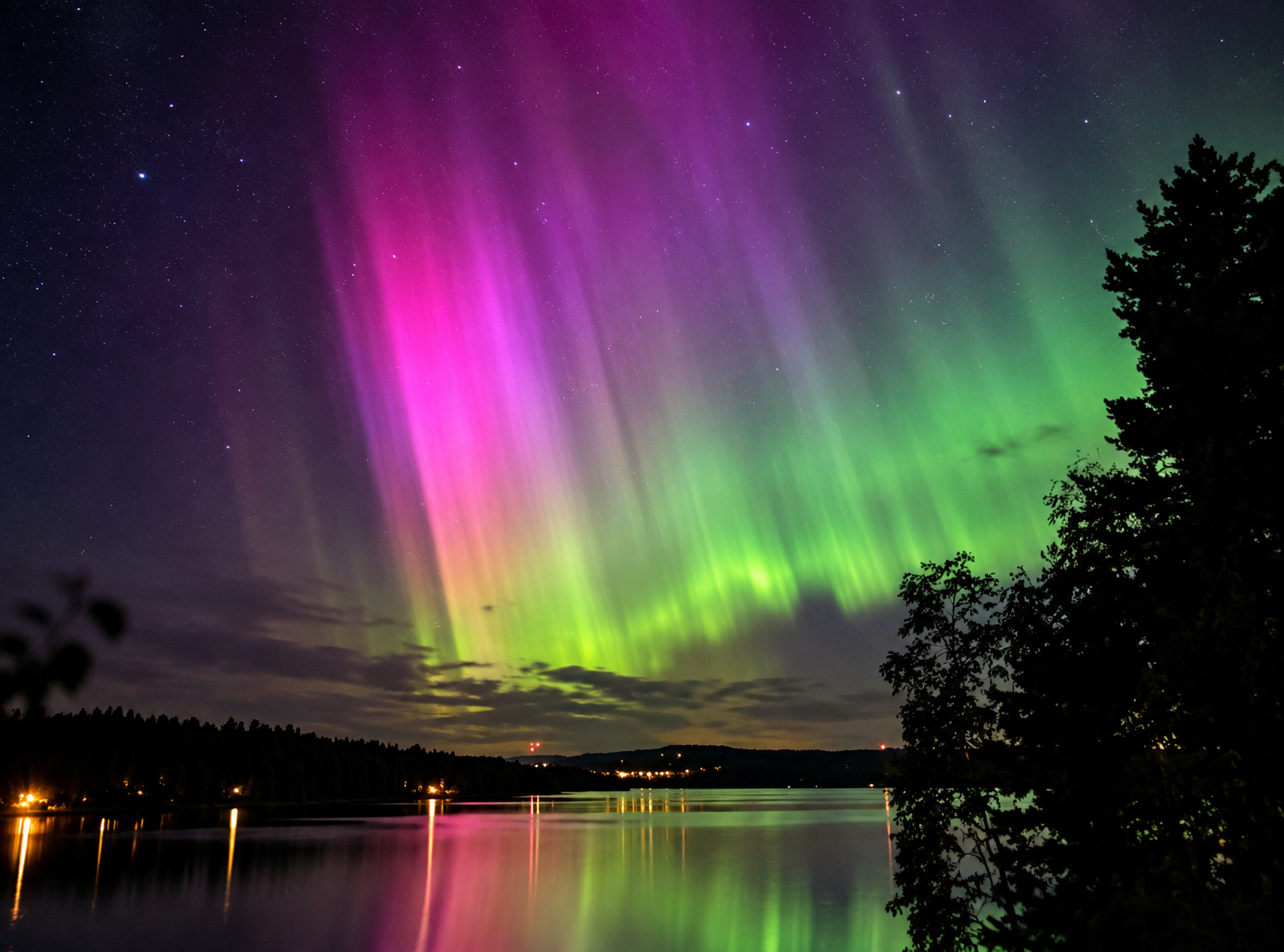 Northern lights photographed at our house.