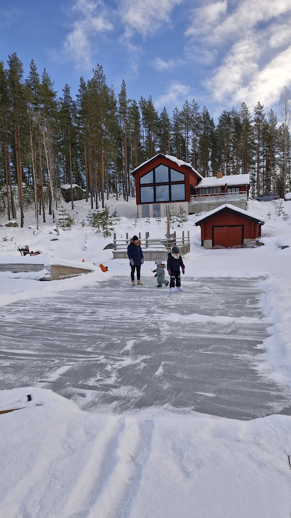 Skating in front of the house